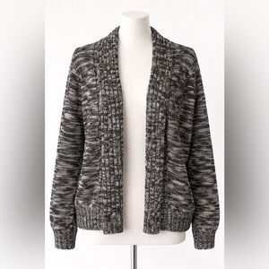 H&M Black and Gray Knit Cardigan